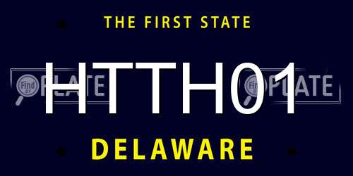 HTTH01 Delaware License Plate