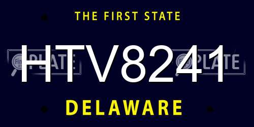 HTV8241 Delaware License Plate