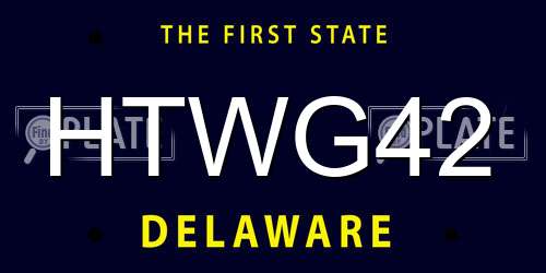 HTWG42 Delaware License Plate