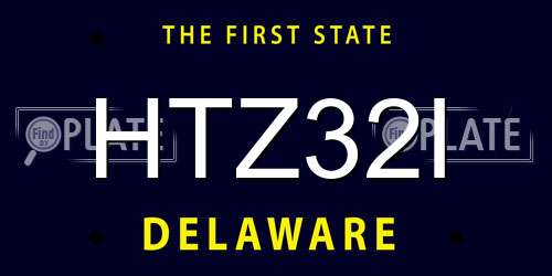 HTZ32I Delaware License Plate