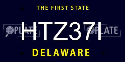 HTZ37I Delaware License Plate