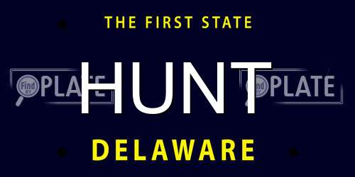 HUNT Delaware License Plate
