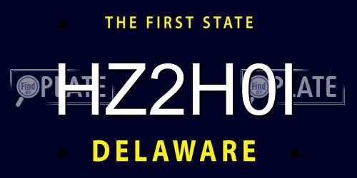 HZ2H0I Delaware License Plate