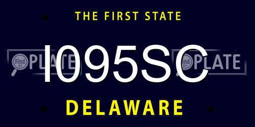 I095SC Delaware License Plate