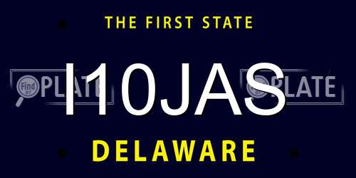 I10JAS Delaware License Plate