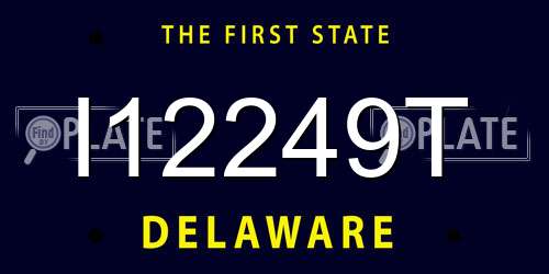 I12249T Delaware License Plate