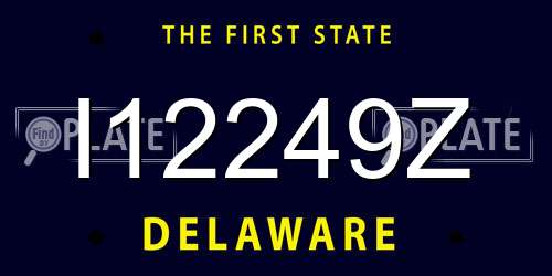 I12249Z Delaware License Plate