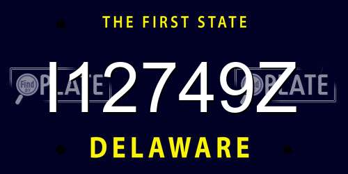 I12749Z Delaware License Plate