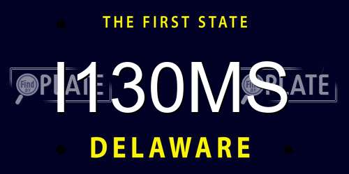 I130MS Delaware License Plate