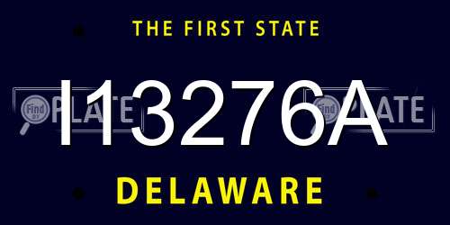 I13276A Delaware License Plate