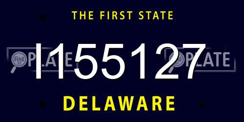 I155127 Delaware License Plate