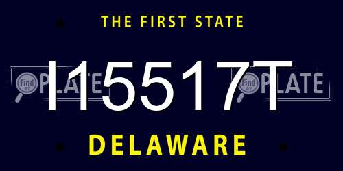 I15517T Delaware License Plate