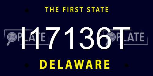 I17136T Delaware License Plate