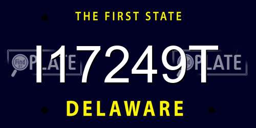 I17249T Delaware License Plate