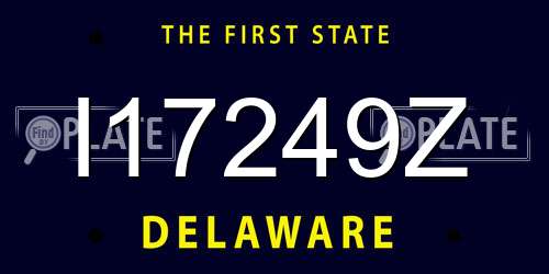 I17249Z Delaware License Plate