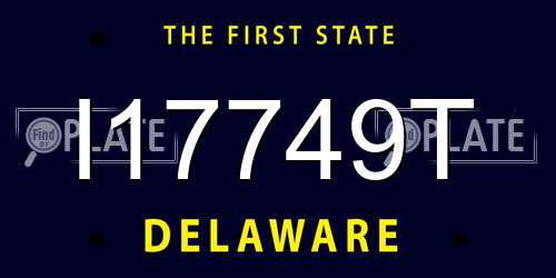 I17749T Delaware License Plate