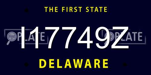 I17749Z Delaware License Plate