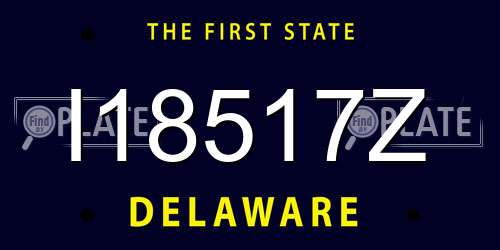 I18517Z Delaware License Plate