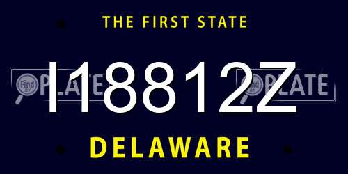I18812Z Delaware License Plate