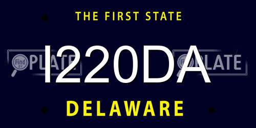 I220DA Delaware License Plate