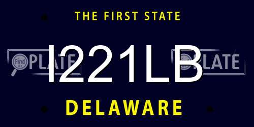 I221LB Delaware License Plate