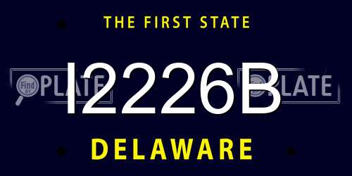 I2226B Delaware License Plate