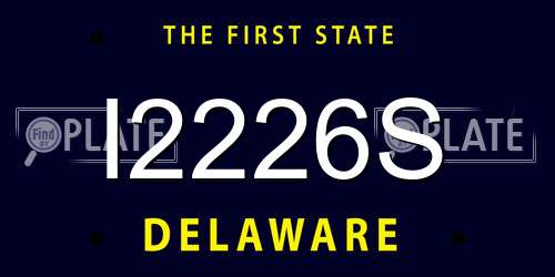 I2226S Delaware License Plate