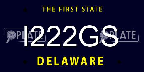 I222GS Delaware License Plate