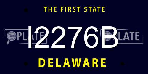 I2276B Delaware License Plate