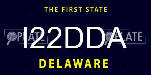 I22DDA Delaware License Plate