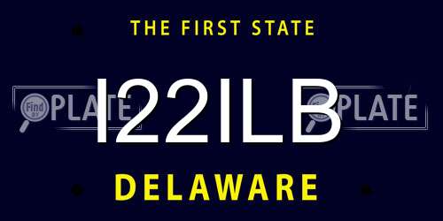 I22ILB Delaware License Plate