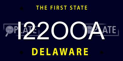 I22OOA Delaware License Plate