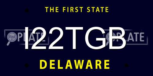 I22TGB Delaware License Plate