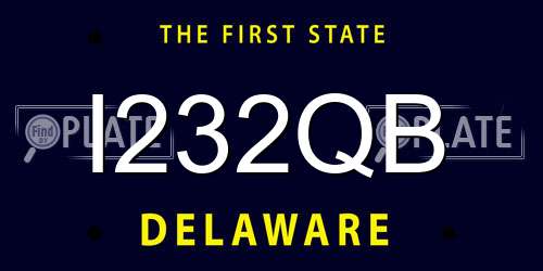 I232QB Delaware License Plate