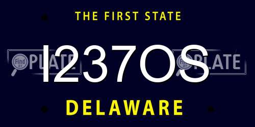 I237OS Delaware License Plate