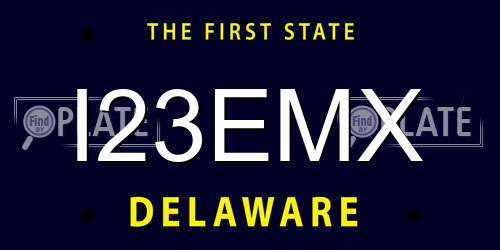 I23EMX Delaware License Plate