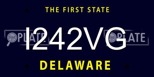 I242VG Delaware License Plate