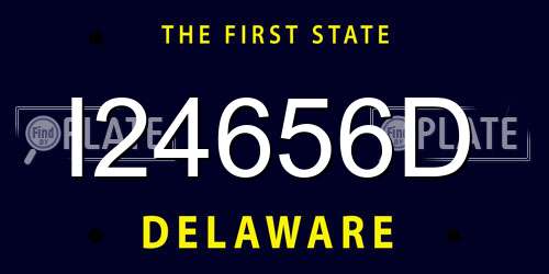 I24656D Delaware License Plate