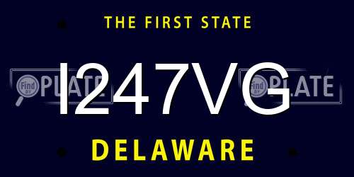 I247VG Delaware License Plate