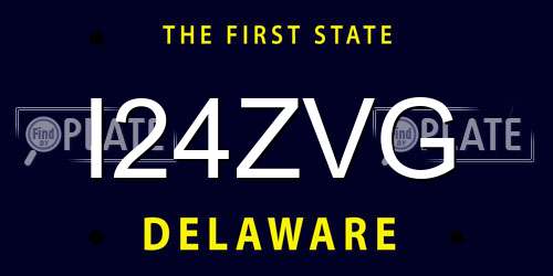 I24ZVG Delaware License Plate
