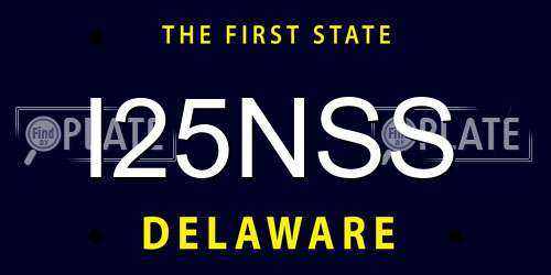 I25NSS Delaware License Plate