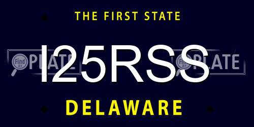 I25RSS Delaware License Plate
