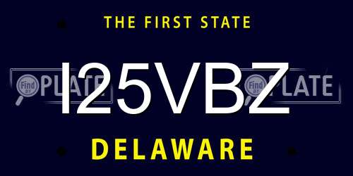 I25VBZ Delaware License Plate