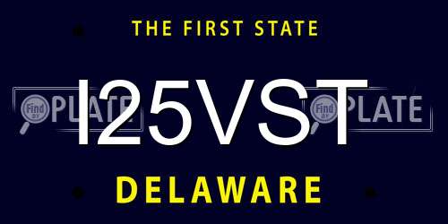 I25VST Delaware License Plate