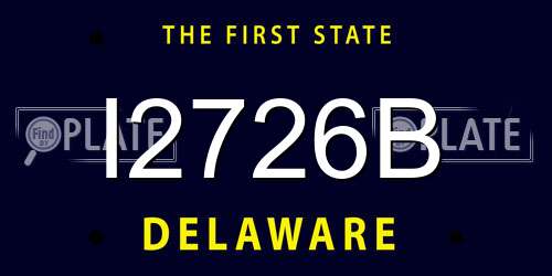 I2726B Delaware License Plate