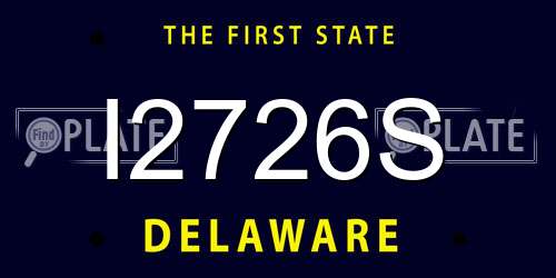 I2726S Delaware License Plate