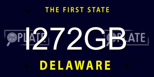 I272GB Delaware License Plate
