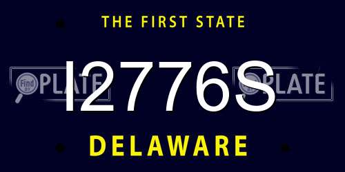 I2776S Delaware License Plate