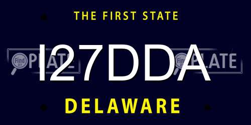 I27DDA Delaware License Plate