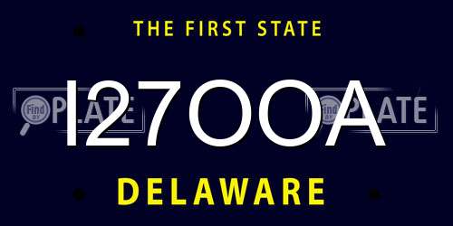 I27OOA Delaware License Plate